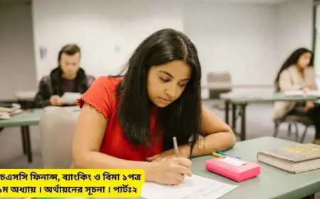 এইচএসসি ফিনান্স, ব্যাংকিং ও বিমা ১পত্র । ১ম অধ্যায় । অর্থায়নের সূচনা । পার্টঃ২